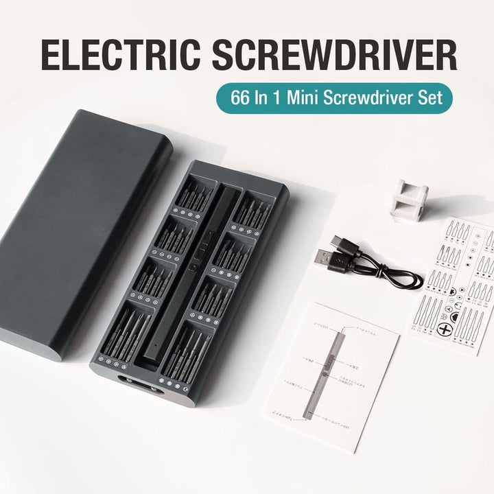 Elektrischer Schraubendreher, 66 in 1 Multifunktionsschraubendreher Präzision Schraubendreher Sets m