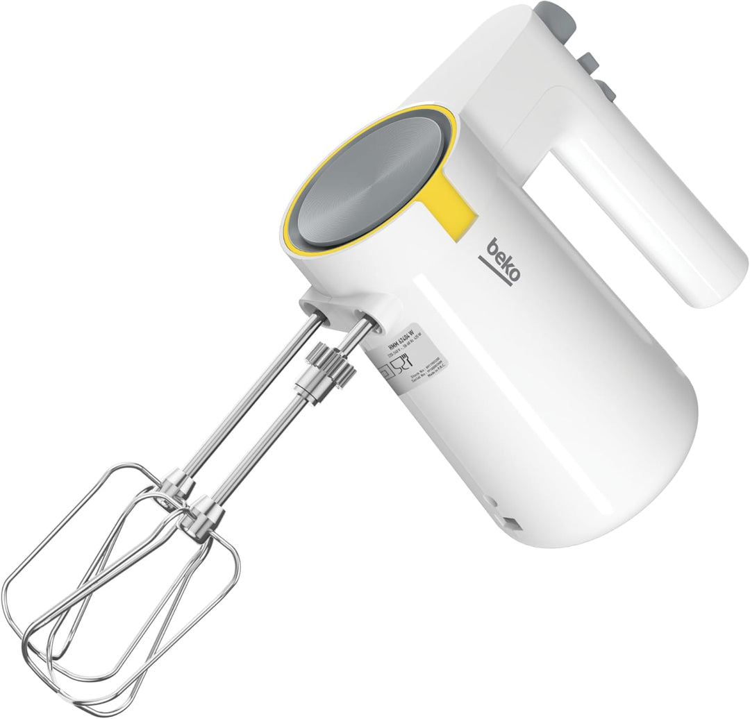Handrührgerät 425 Watt 5 Geschwindigkeitsstufen + Turbo, Rührbesen + Haken, Edelstahl, LV-beständig,