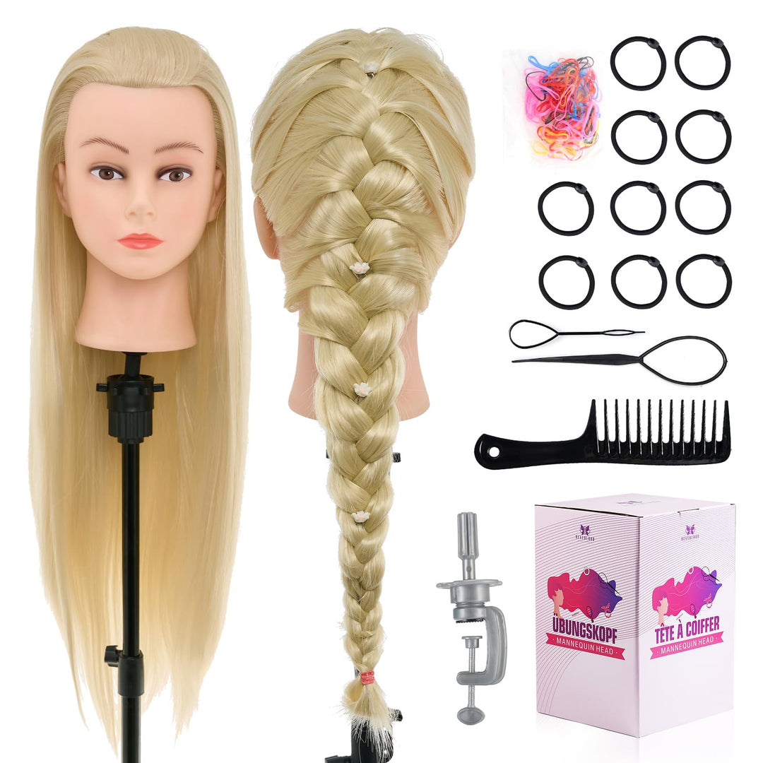 Neverland Beauty 30 Zoll Frisierkopf 100% Synthetisches Haar Trainingsköpfe für Friseure Ausbildung