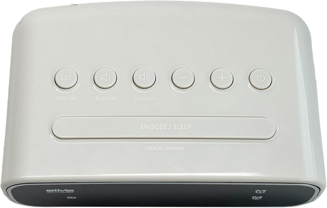 SILVA Schneider UR 1024 Uhrenradio mit Weckfunktion, 2 Weckzeiten, Weckwiederholung, Einschlaftimer,