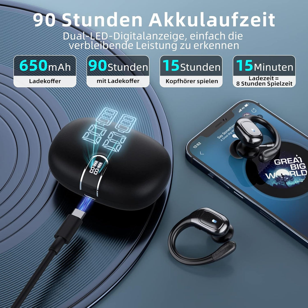 Ulfsaar Bluetooth Kopfhörer, Ear Kopfhörer Kabellos Bluetooth 5.3 mit HD Mikrofon, Wireless Kopfhöre