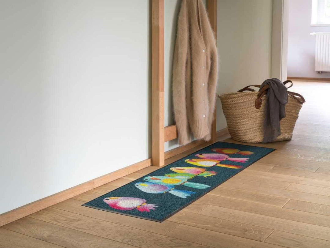Salonloewe Fussmatte Rainbow Birds 030x100 Minimatte