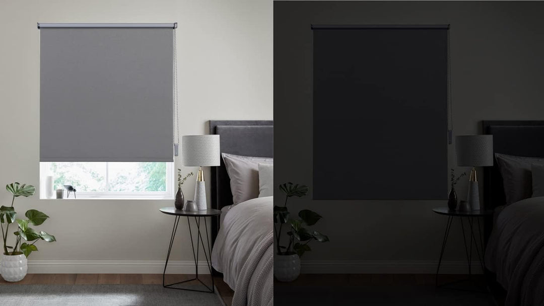 OBdeco Verdunkelungsrollo Thermorollo 75x210cm Grau ohne Bohren mit gleichfarbige Beschichtung Oeko-