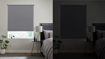 OBdeco Verdunkelungsrollo Thermorollo 40x130cm Grau ohne Bohren mit gleichfarbige Beschichtung Oeko-