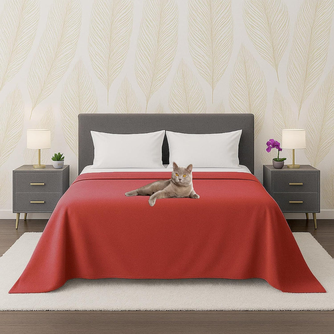 Byour3 - Tagesdecke Reine Baumwolle 100% LICHT Doppelbett Einzelbett Queen Size Bettdecke Rechteckig