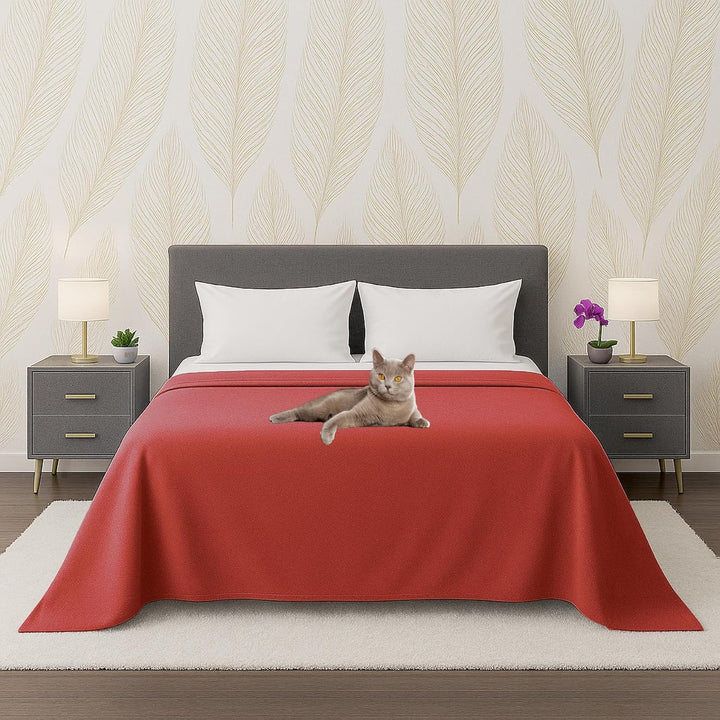Byour3 - Tagesdecke Reine Baumwolle 100% LICHT Doppelbett Einzelbett Queen Size Bettdecke Rechteckig