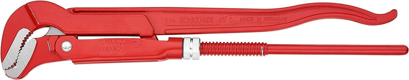 KNIPEX Rohrzange S-Maul, Chrom-Vanadium, rot pulverbeschichtet, 420 mm, 83 30 015 420 mm, Spannweite