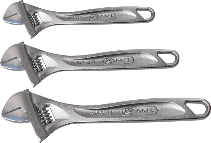 KS Tools 577.0399 CLASSIC Rollgabelschlüssel-Satz, verstellbar, 3-tlg.
