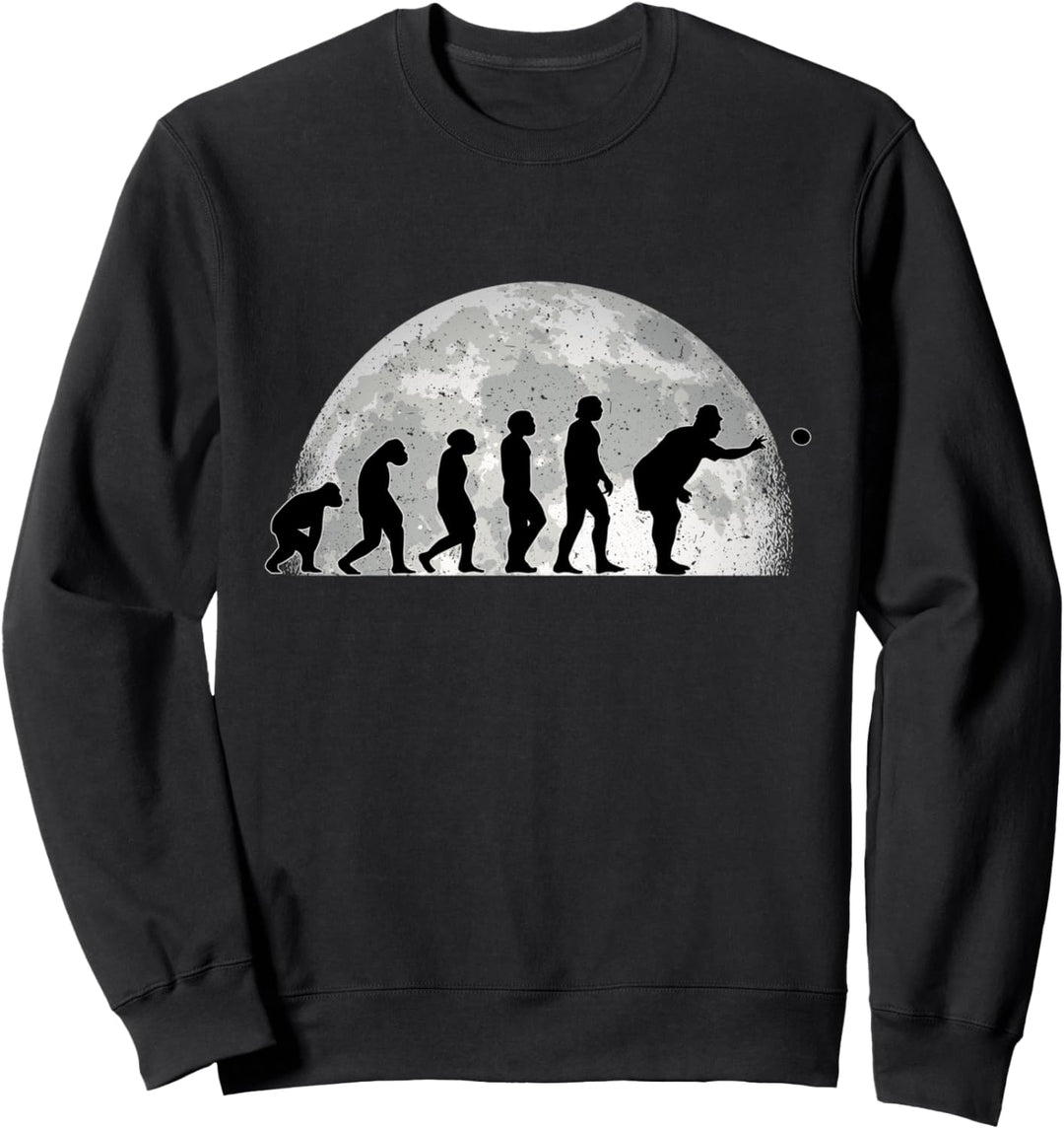 Boccia Evolution Mond Bocciakugel Boulespieler Boule Sweatshirt