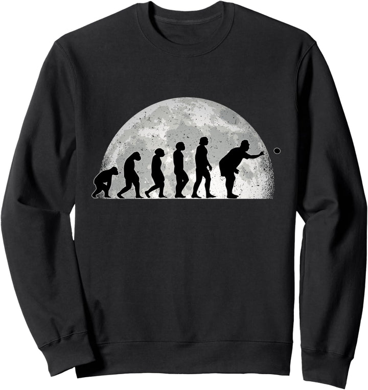 Boccia Evolution Mond Bocciakugel Boulespieler Boule Sweatshirt