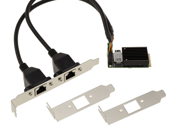 KALEA-INFORMATIQUE Mini PCIe MiniPCIe-Karte 2 LAN-Ports GIGABIT Ethernet RJ45 an Kabeln. Mit Intel I