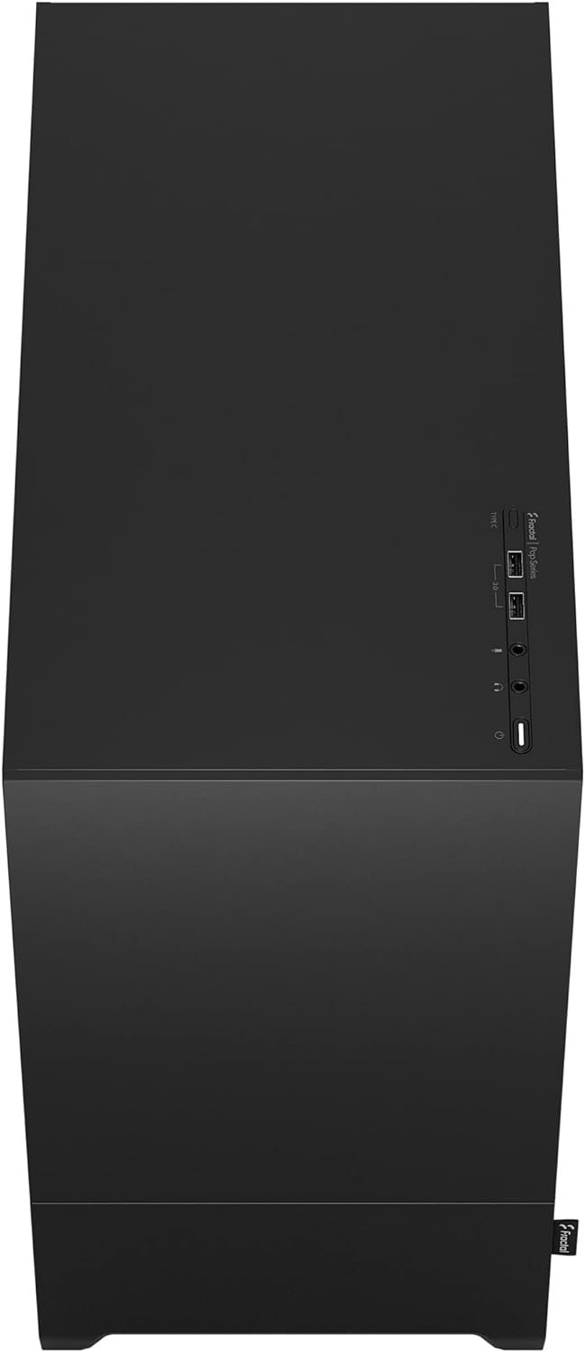Fractal Design Pop Mini Silent Black – Solid - Bitumen Side Panels and Sound-dampening Foam - Three