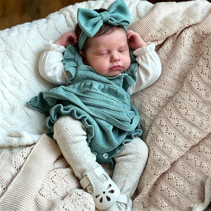 Zero pam Reborn Baby Mädchen 50CM Reborn Baby Vollsilikon Lebensecht, Reborn Puppen Lebensecht, Lebe