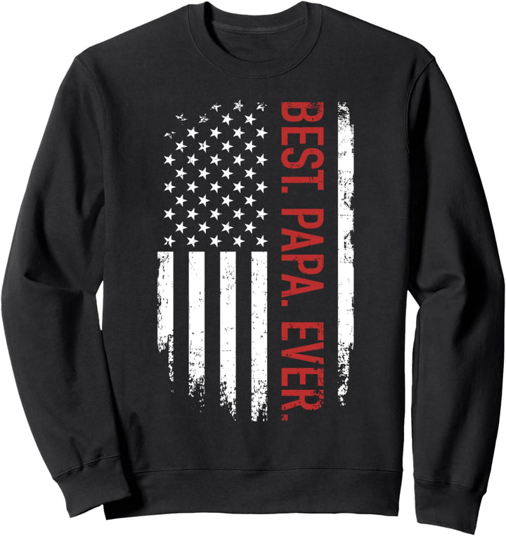 Bester Papa aller Zeiten mit US-amerikanischer Flagge Sweatshirt