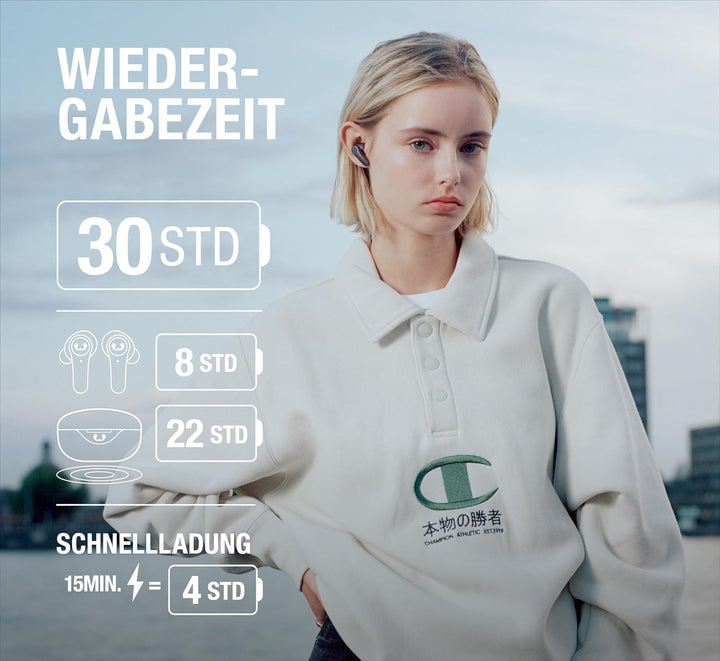 Fresh 'n Rebel Twins Rise, kabellose In-Ear-Bluetooth-Kopfhörer mit Geräuschunterdrückung, Ambient M