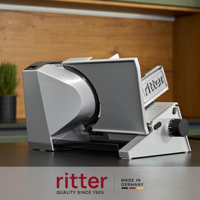 ritter Allesschneider contura 3 schwarz, elektrischer Allesschneider mit ECO-Motor, made in