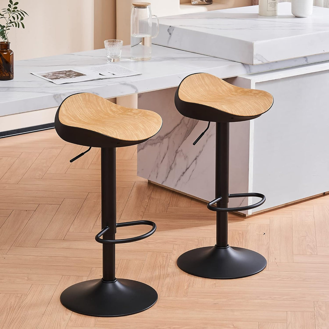 YOUNIKE Barhocker 2er Set Barstuhl Höhenverstellbar 360°Drehbar Küchenhocker mit Fussstütze, Tresenh