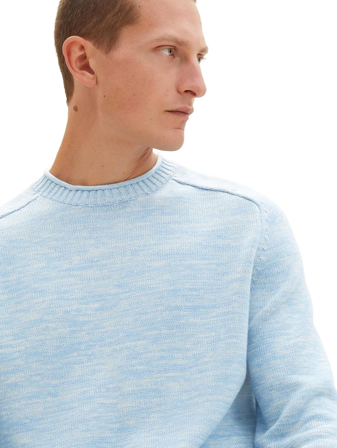 TOM TAILOR Herren Pullover, XXL 34253 - Washed Out Middle Blue Mouline