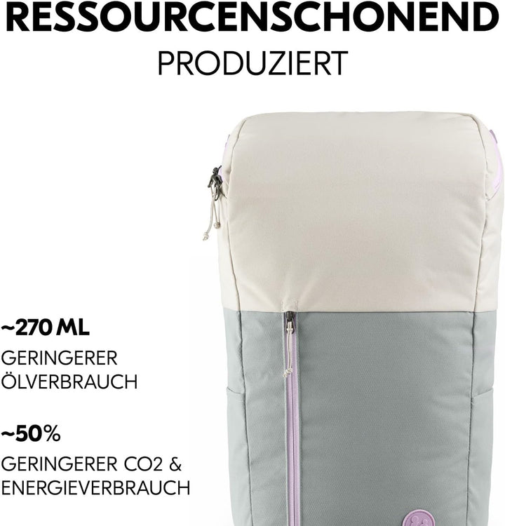 hauck Pack N Walk, Beige Sage - Wickelrucksack und Wickeltasche 22 Liter mit Innentaschen, Aussenfäc