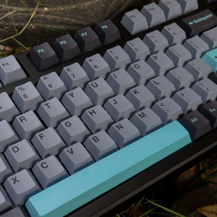Schwarz Grau Blau Tastenkappen Set 173 Tasten Cherry Profil Doubleshot Custom Tastenkappen ISO ANSI