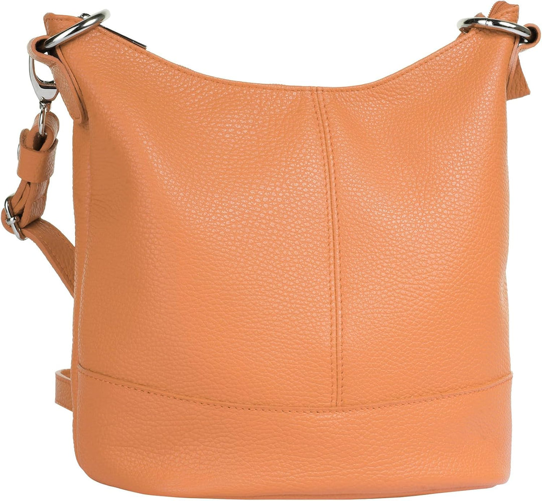 Umhängetasche Echt Leder Damen Made in Italy, Handtasche, Schultertasche, Crossbody Bag aus Leder 02