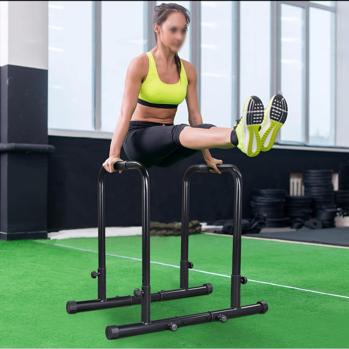 Yaheetech Dip Barren Fitness Dip Station Parallettes Gymnastik Calisthenics Equipment mit Steckverbi