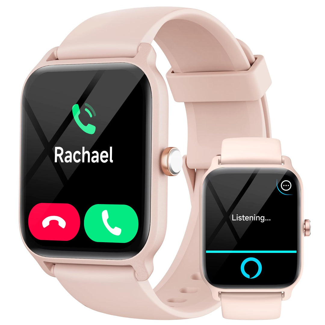 Smartwatch Damen mit Telefonfunktion 1.8" Alexa Integriert Herren Fitnessuhr 100+ Sportmodi, Pulsmes