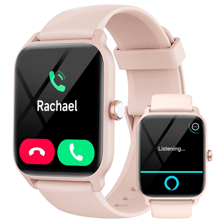 Smartwatch Damen mit Telefonfunktion 1.8" Alexa Integriert Herren Fitnessuhr 100+ Sportmodi, Pulsmes