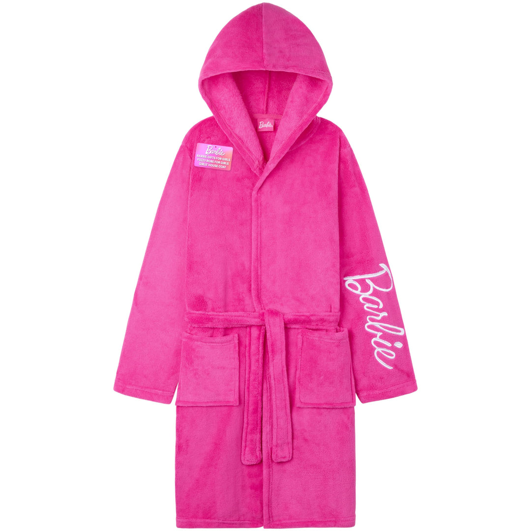Get Trend Bademantel Mädchen, Flauschig mit Prints von Stitch und Angel, Barbie, Disney Prinzessinne