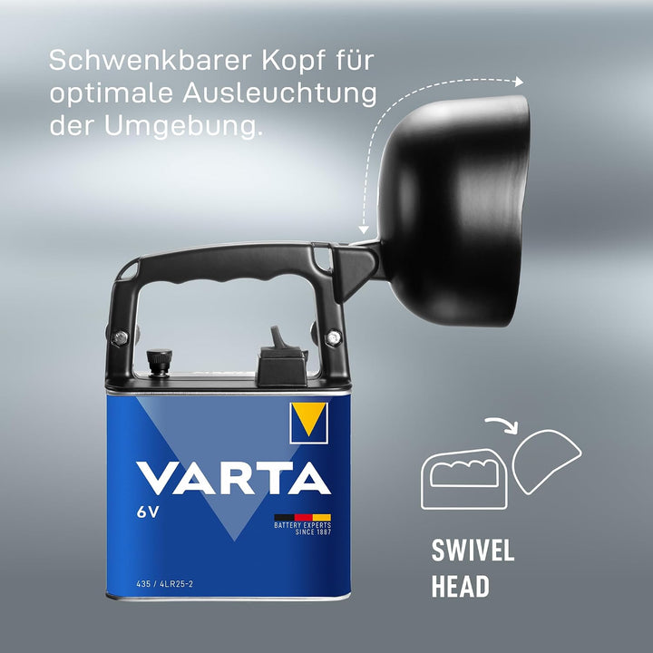 Varta 4 Watt LED Work Light (inkl. High Energy 6 Volt Batterie Arbeitsleuchte Taschenlampe Flashligh