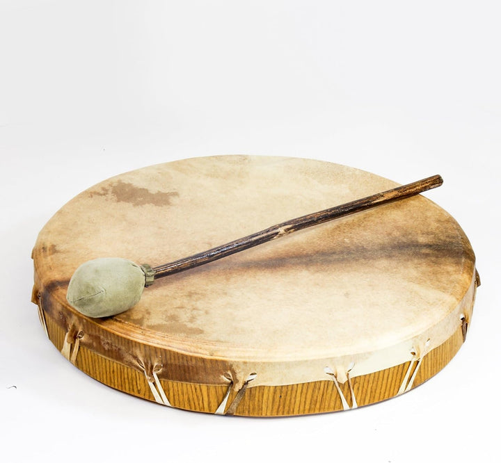 Schamanentrommel Ø 40 cm Rahmentrommel Mehrschichtiger Holzrahmen Rund Ziegenhaut Shaman Drum inklus