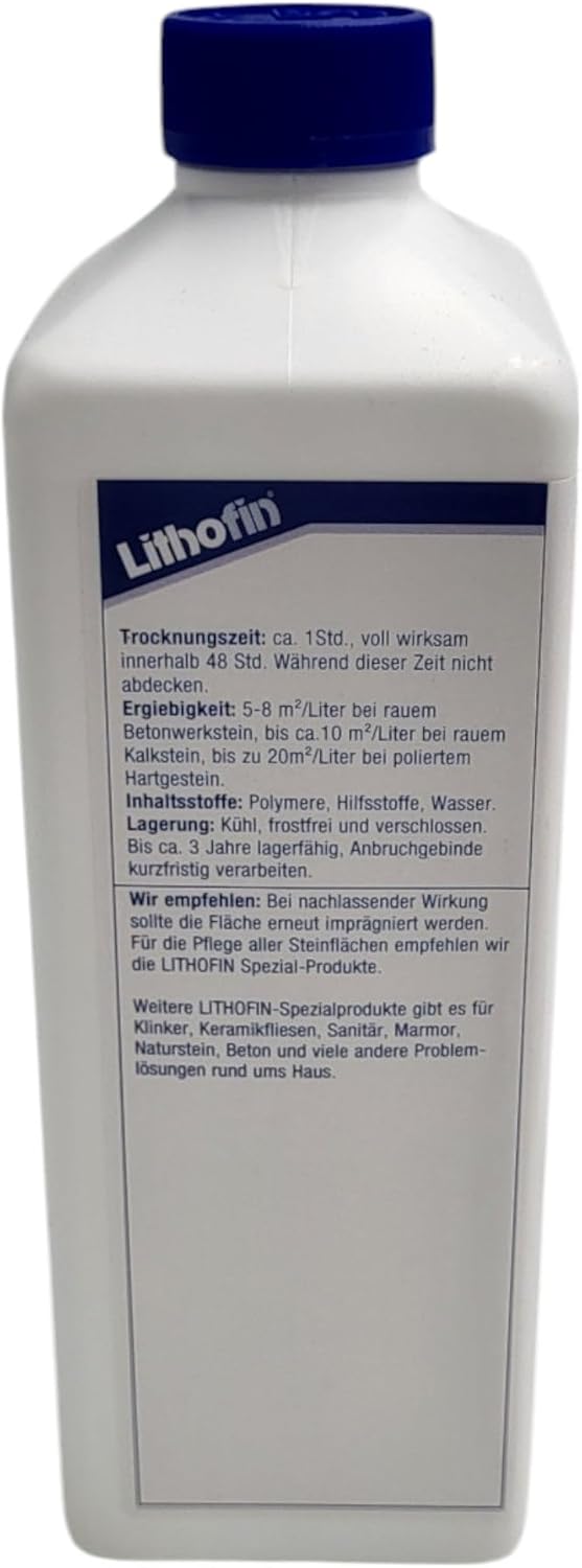 zbs24 Lithofin Fleckstop W Set lösemittelfreie Schutzimprägnierung für saugfähige Keramik, Betonwerk