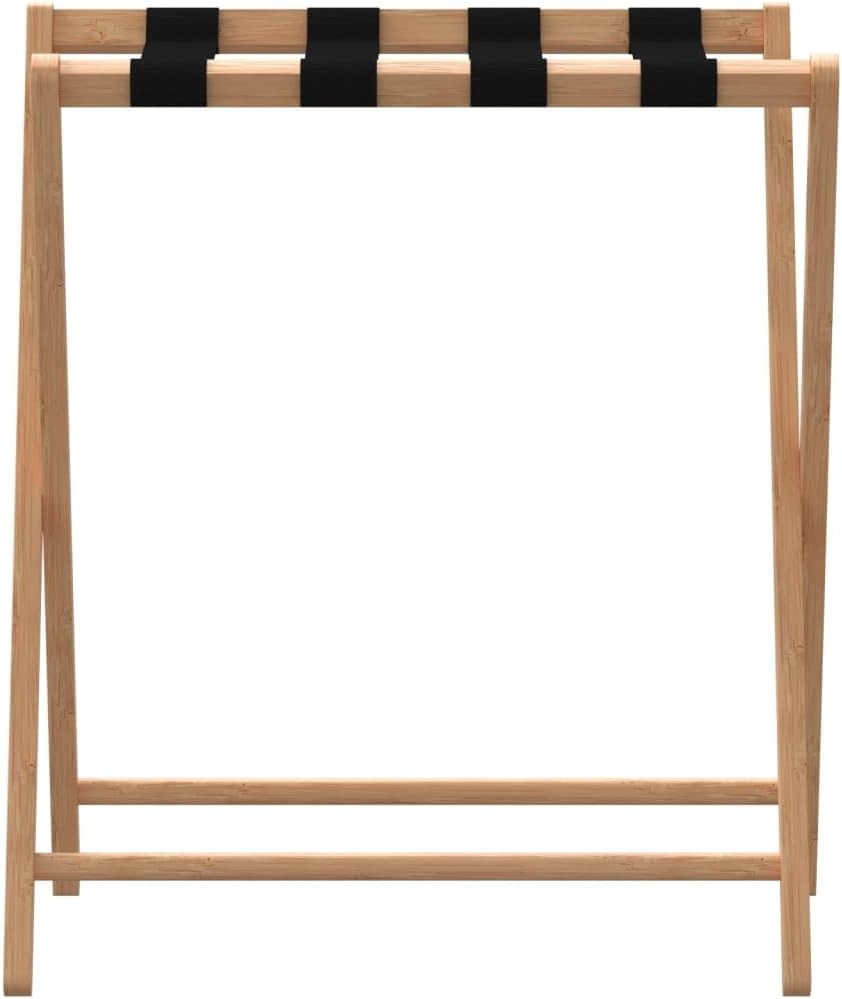Gepäckablage Bambus 68,5x38x58 cm klappbar mit 70 kg Belastbarkeit für Hotelzimmer, Gästezimmer, Sch