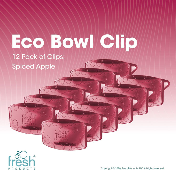 Fre-Pro by Fresh - Bowl Clip Lufterfrischer für Toiletten, Spiced Apple, Box mit 12 Stück, Spiced Ap