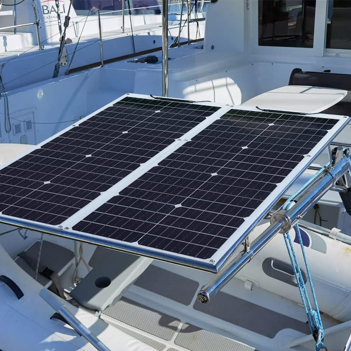 50W Solarpanel Flexibel 12V Monokristallines Solarpanel, Flexible Solarmodule mit Kabel für Wohnmobi