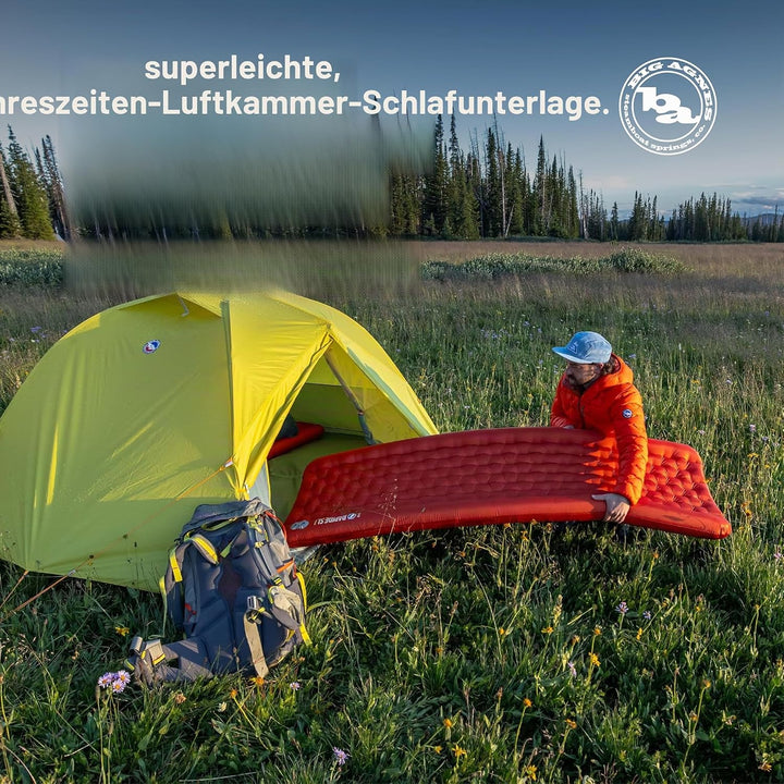 Big Agnes Rapide SL Insulated Isomatte, 64x198cm, rot Breit lang (25 x 78 cm), Breit lang (25 x 78 c