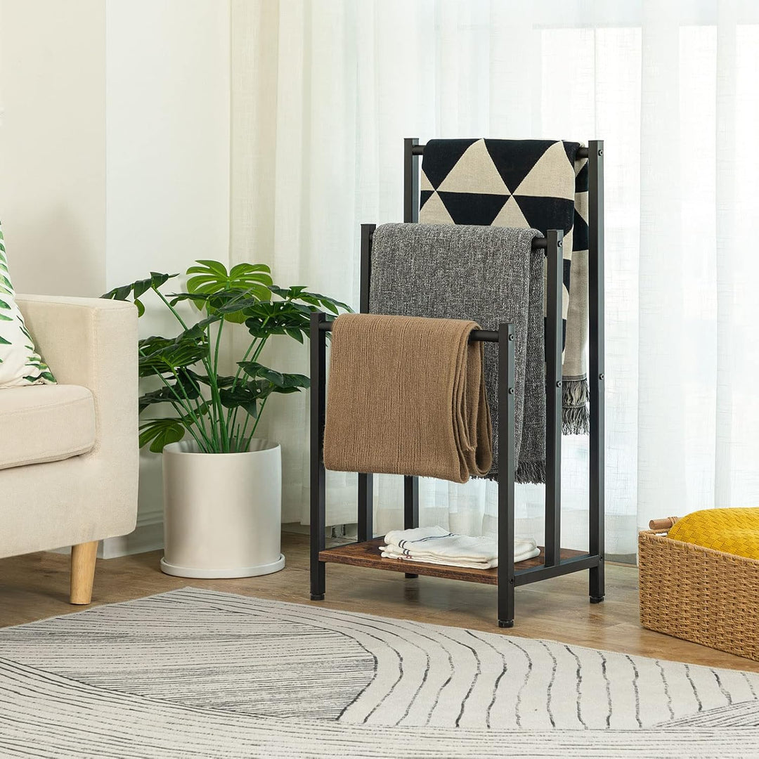 HOOBRO Handtuchständer, Handtuchhalter Freistehend für Badezimmer, Handtuchleiter stehend mit 3 stan