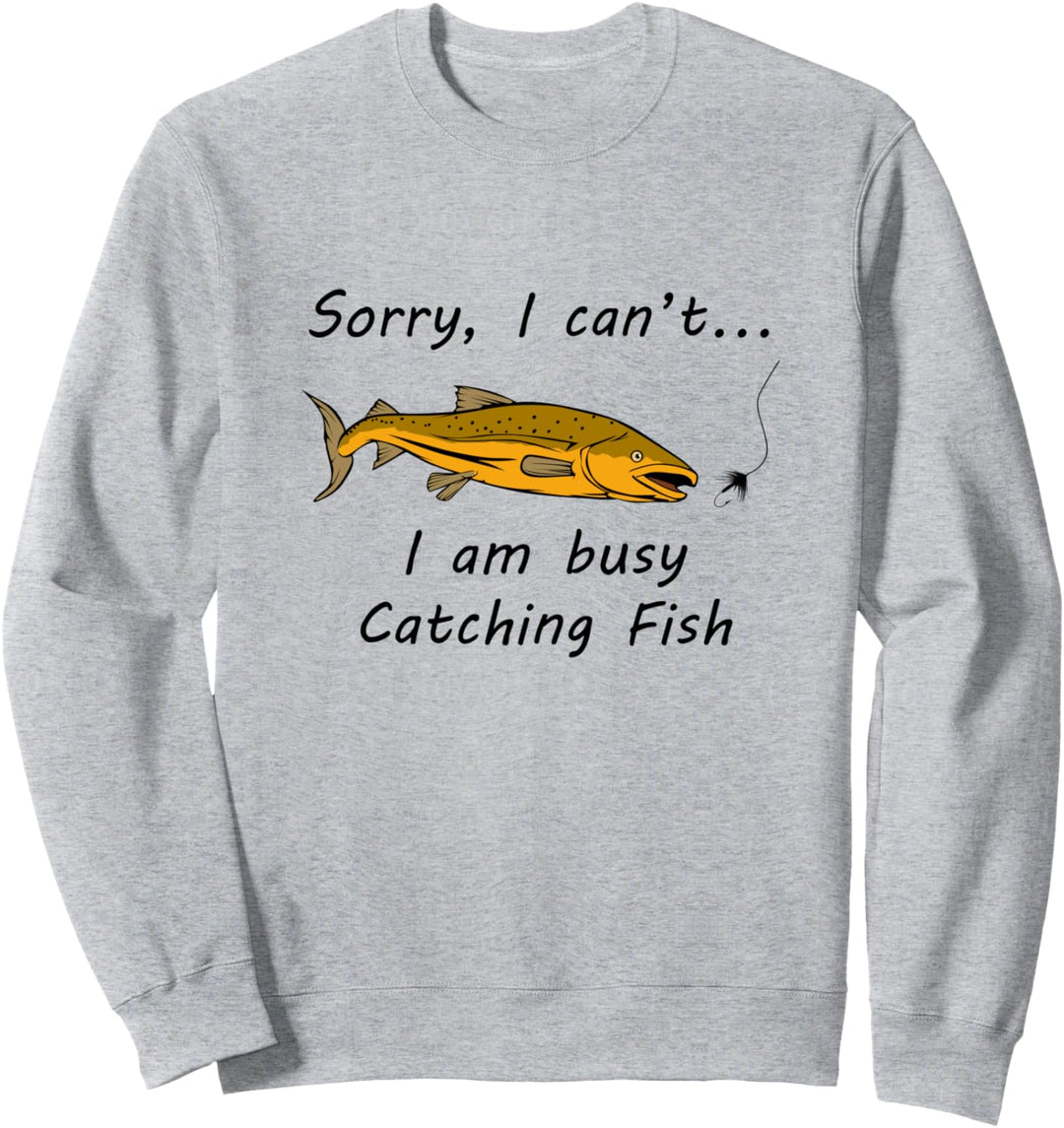 Beschäftigt Fische fangen Natur Wildtiere Hobbyfischer Sweatshirt