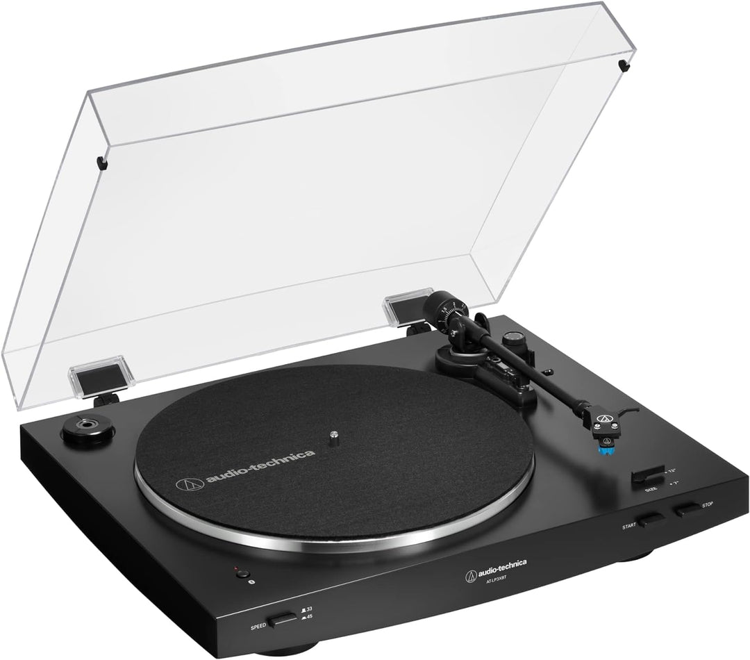 Audio-Technica LP3XBTBK Kabelloser Automatischer Plattenspieler Schwarz Black Bluetooth Single, Blac