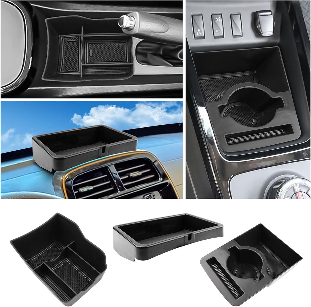 [3 Stück] CDEFG Kompatibel mit Dacia Spring Electric EV 2022 2023 Mittelkonsole Organizer Aufbewahru