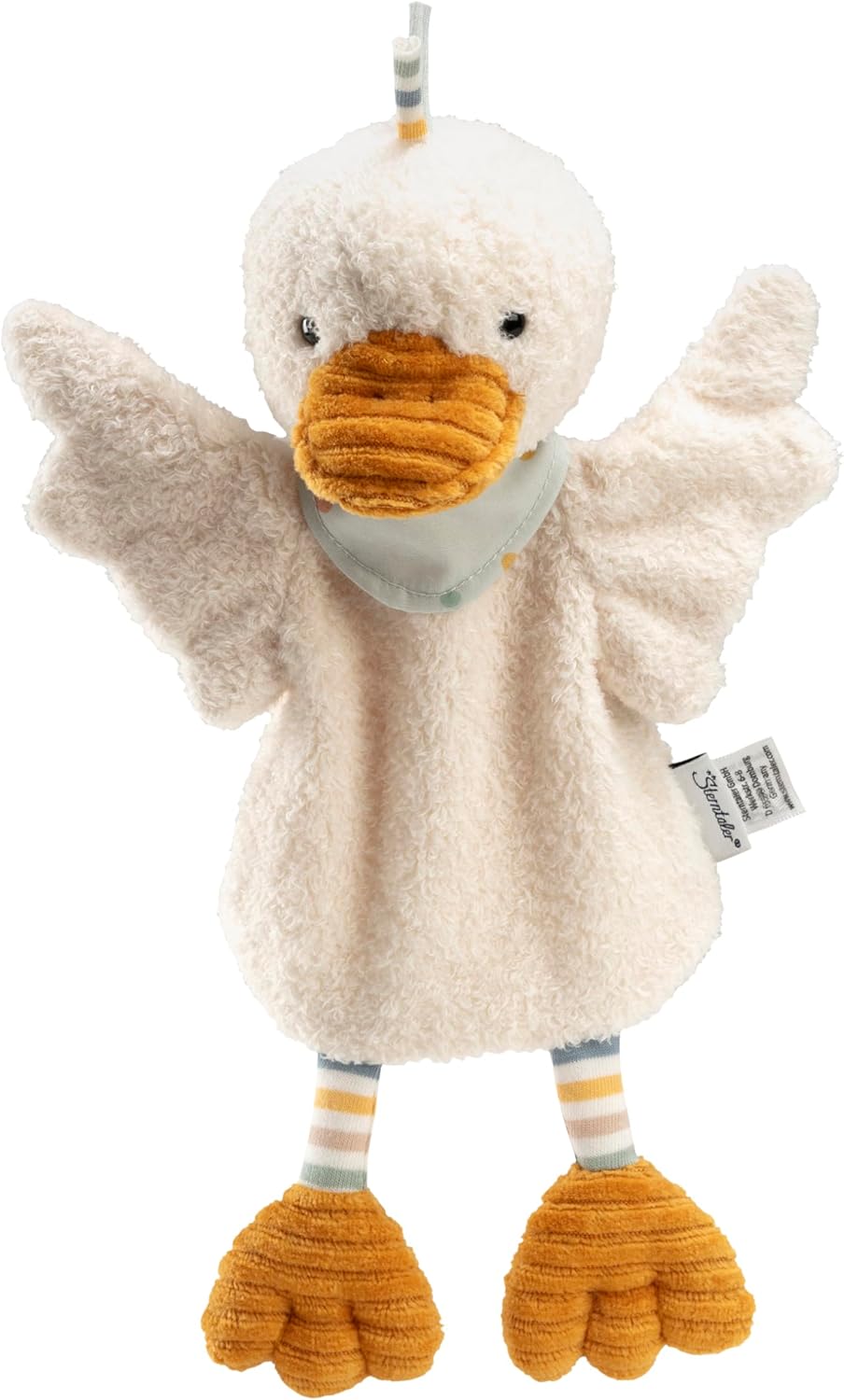 Kinder Handpuppe Ente Edda Lou, weiches Spielzeug für Kasperle Theater, erstes Rollenspiel und zum G