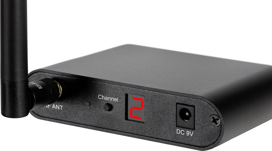 Beatfoxx SDT-40 Silent Disco V2 Sender - UHF Stereo-Transmitter - 3 Kanäle - Über 150 m Reichweite -