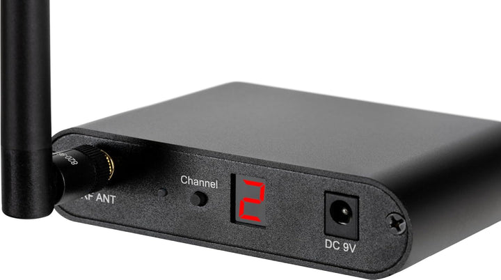 Beatfoxx SDT-40 Silent Disco V2 Sender - UHF Stereo-Transmitter - 3 Kanäle - Über 150 m Reichweite -