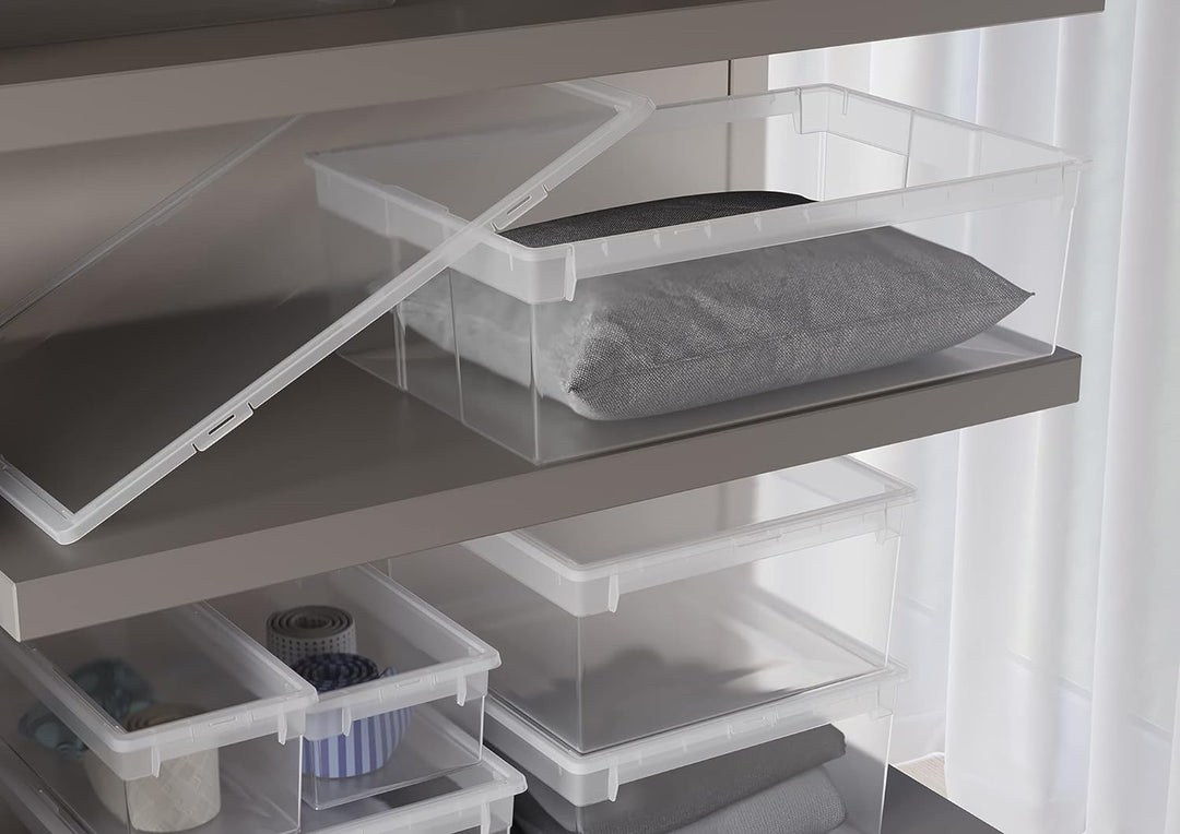 TERRY 4PZ Light Box 52 XL Vorratsdosen Set mit Deckel, Kunststoff, durchsichtig, 4 Unità, 4 mit Deck