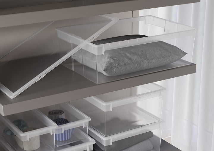 TERRY 4PZ Light Box 52 XL Vorratsdosen Set mit Deckel, Kunststoff, durchsichtig, 4 Unità, 4 mit Deck
