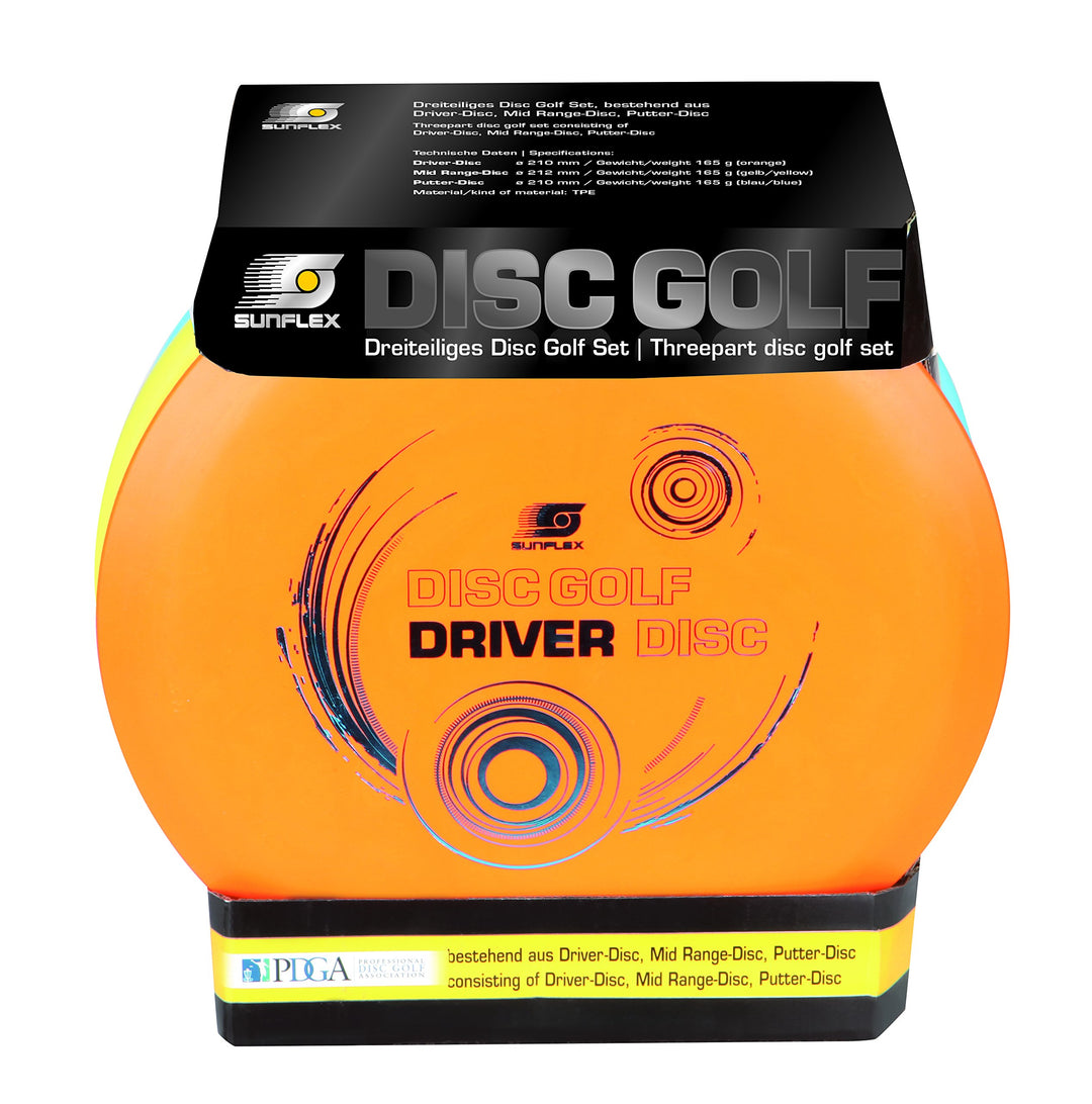 Sunflex Disc Golf | hochwertige Wurfscheiben und Target als Set oder Einzeln | offizielle Wettkampfs