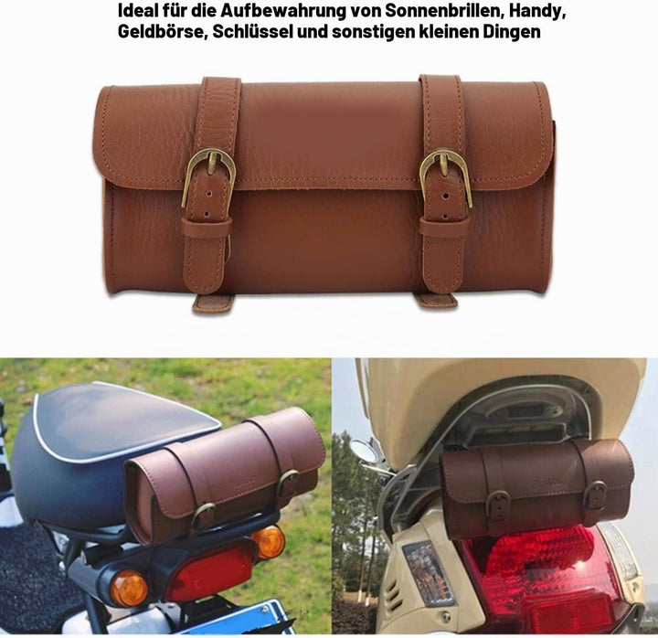 B-Soul Retro Fahrrad Rahmentasche für Handy und Geldbörse Schnallenverschluss Fahrradzubehör Aufbewa