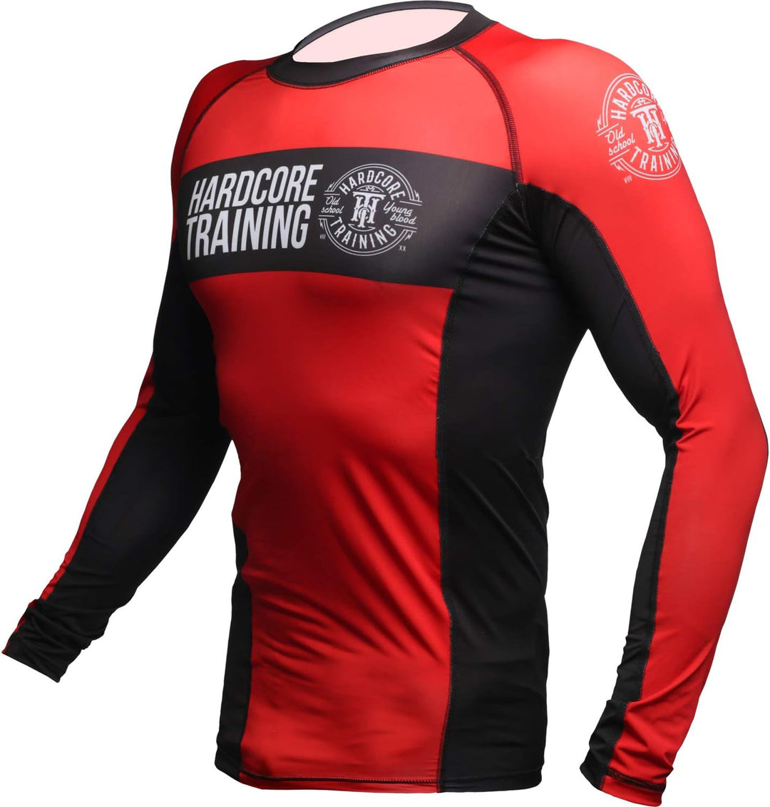 Hardcore Training Recruit Rash Guard Men's Kompressionshemd Herren Lange Ärmel Grappling Jiu Jitsu M
