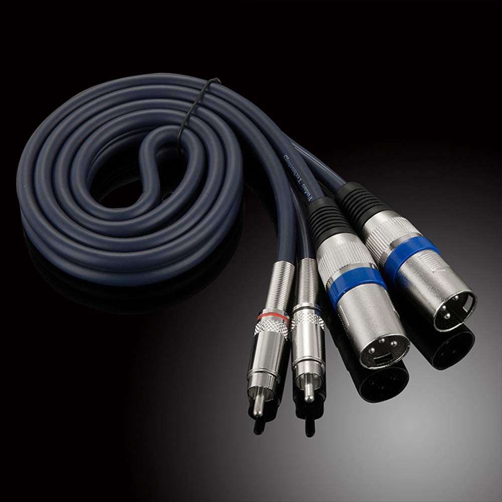 2×XLR Männlich Kable Auf 2×Cinch Kabel RCA kable,Hochwertiger XLR-Stecker,XLR Mikrofon XLR Patchkabe