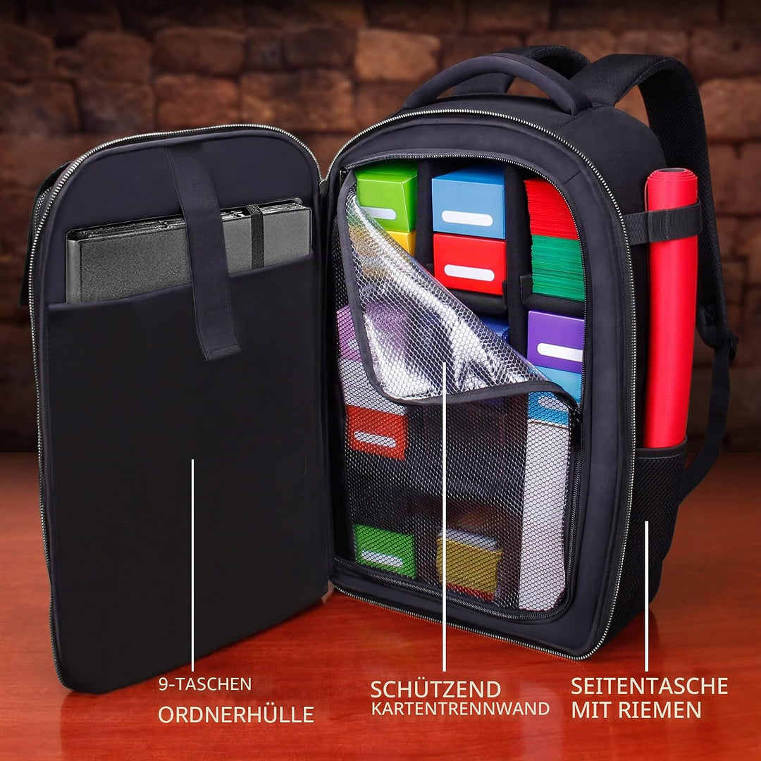ENHANCE MTG-Rucksack - Sammleredition TCG-Rucksack für Deckboxen, gesleevte Karten, Spielmatten, MTG